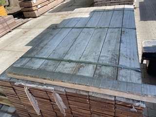 Ca. 189x Guyana Teak hardhouten planken geschaafd, 21x145mm, lengte 18